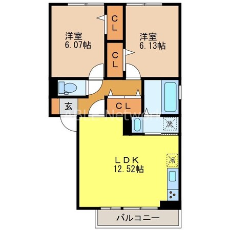 ロイヤルステージタウン鳥栖 D棟の物件間取画像